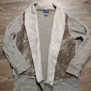NWT Tan Multi Textured Jacket Coverup